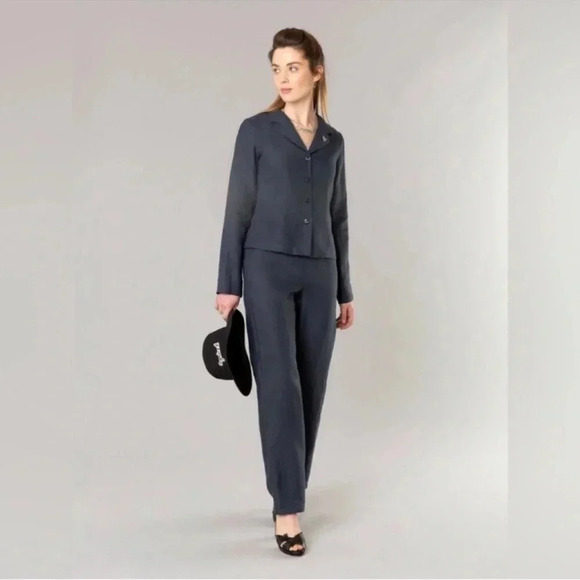 Agnes B dark grey linen New Cubana shacket 42/10 - Picture 14 of 15